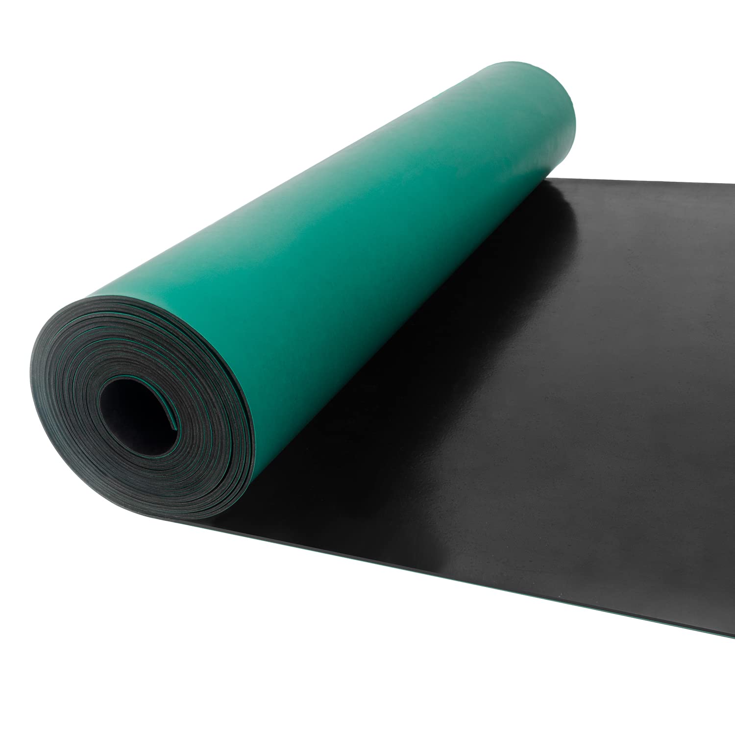 Rollo verde brillante de alfombrilla de goma ESD para personalización de fábrica